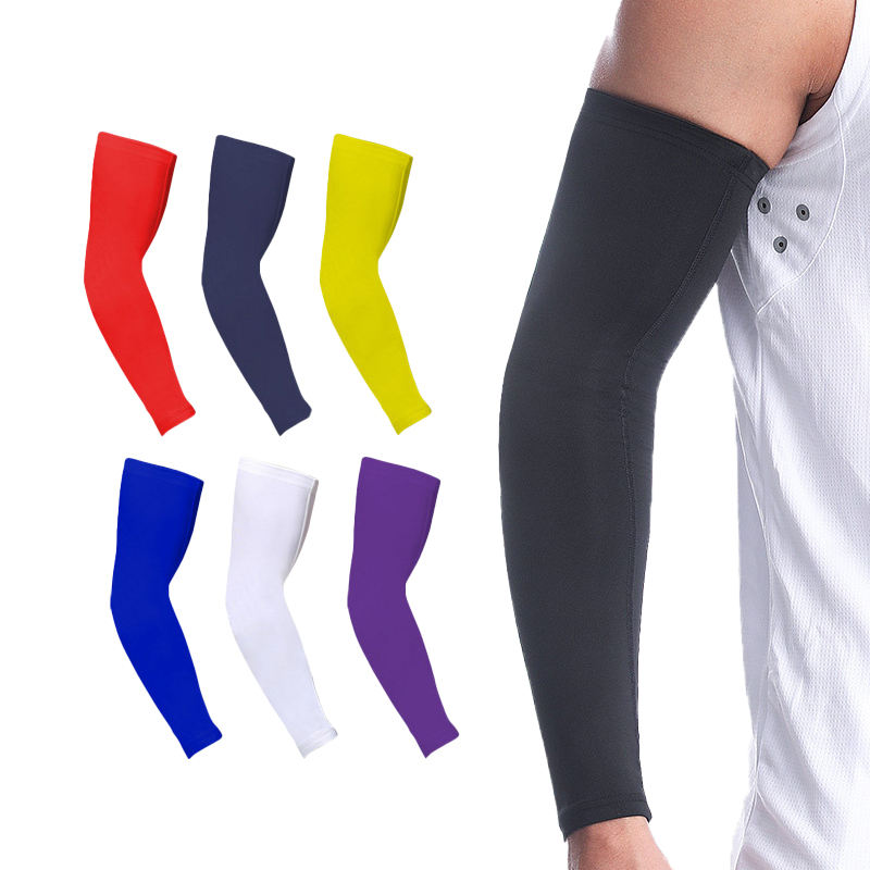 Wholesale Spandex Sports Running Cycling Arm Fitness Compression Elbow Sleeves Brace