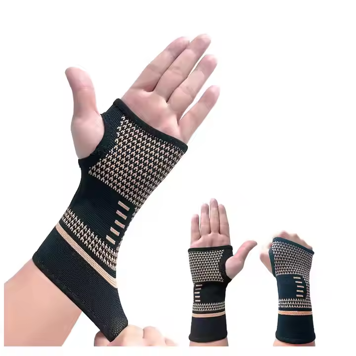 Copper High-Elastic Compression Wrist Brace